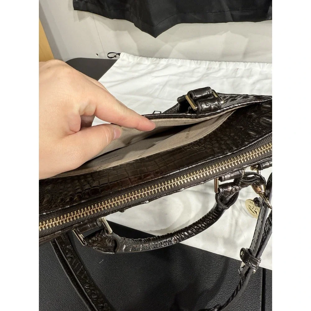BRAHMIN Anywhere‎ Convertible Satchel Ironwood Melbourne Leather Handbag